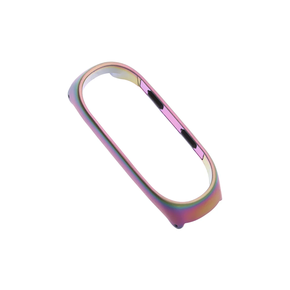 Для Xiao Xiaomi Mi Band 3 4 металлическая защитная рамка Крышка противоударные часы Аксессуары Корпус из нержавеющей стали полный корпус для мужчин и женщин - Цвет: multicolor