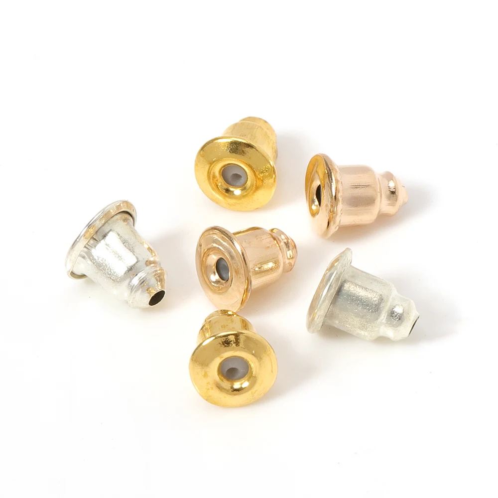 

50pcs Gold Earback Earrings Back Ear Nuts Stopper for Earring Making Jewelry Making Handmade Craft Supplies Wholesale DIY