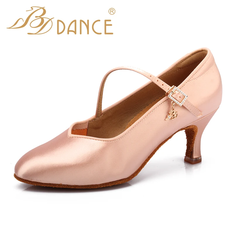 BD Dance Shoes Ballroom Latin shoes Modern Jazz woman dance shoes Satin resistant comfortable soft Sole 138 dance shoes