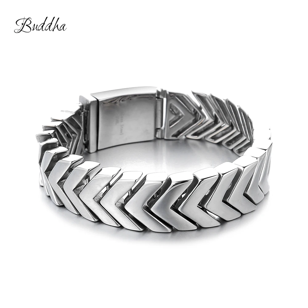Часы браслет стрелки мужские женские браслет звено цепи нержавеющая сталь Серебряный тон 18 мм Будда браслет с логотипом