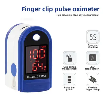 

Portable Finger Oximeter Fingertip Pulsoximeter Medical Equipment With Sleep Monitor Heart Rate Spo2 PR Pulse Oximeter