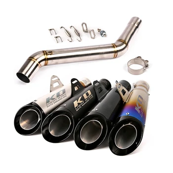 Escape Motorcycle Exhaust Mid Link Pipe And 51mm Tail Tube Stainless Steel Exhaust System For CFMOTO NK400 650