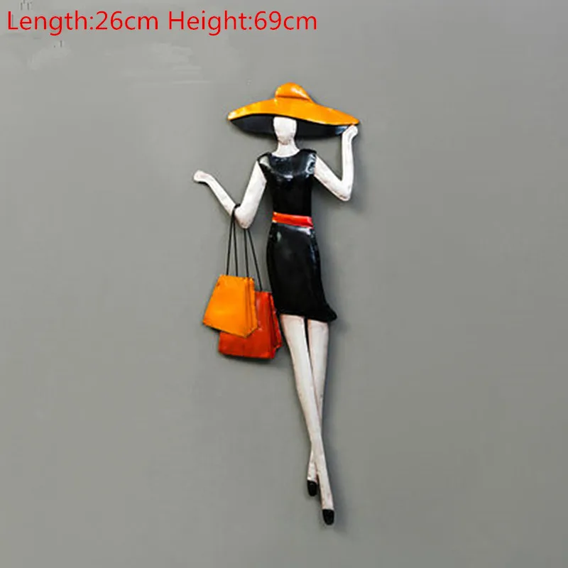 

Women's Clothing Store Wall Decor Pendant Creative Tea Shop Bar Background Wall Wall Personality Fashion Girl Hanging M3162