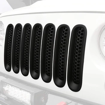 

Front Grill Mesh Inserts, Clip-in Deflector Guard for 2007-2015 Jeep Wrangler JK & Unlimited