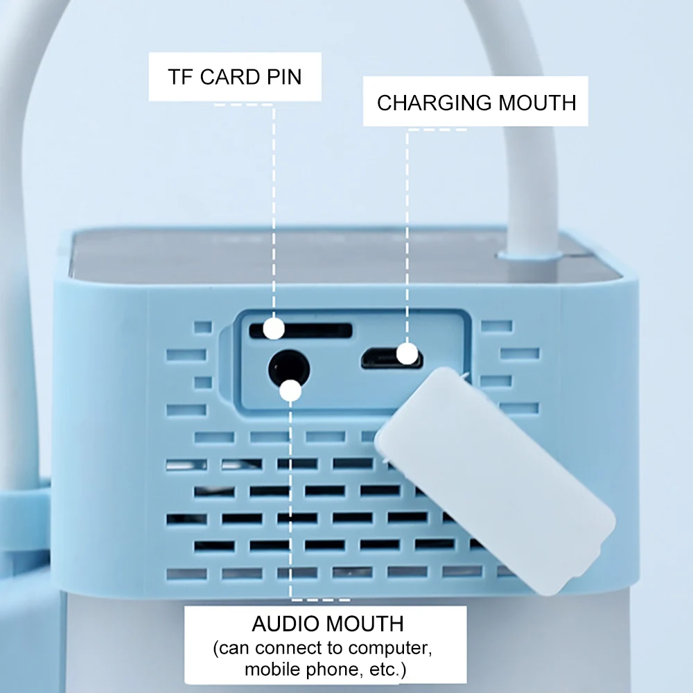 2 в 1 Настольная лампа с Bluetooth динамиком usb зарядка светодиодный ночник теплый светильник Регулируемая яркость mp3-плеер