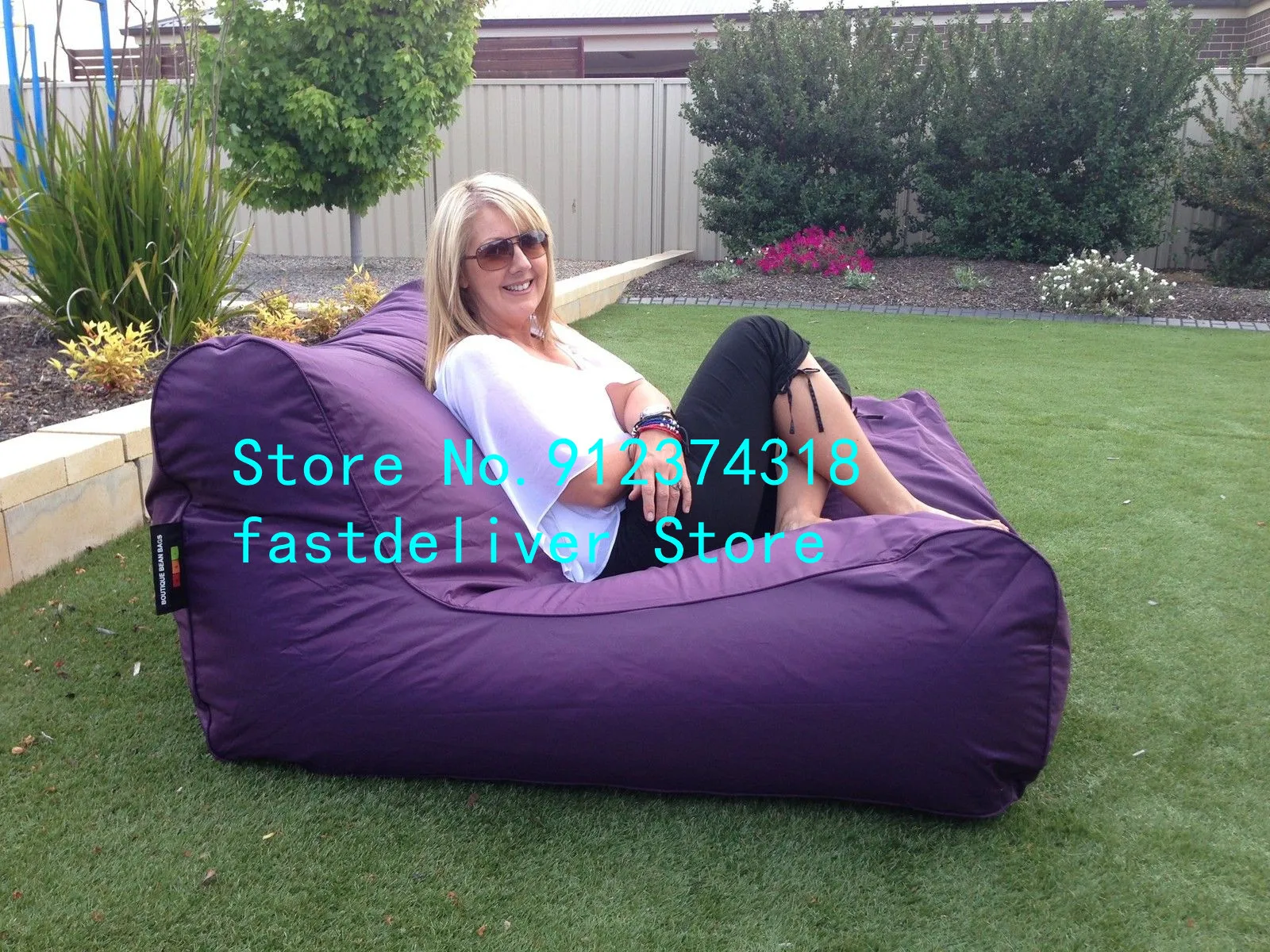 Wholesale waterproof outdoor bean bag chair colorful beach bean bag, 120cm two people beanbagsofa cover