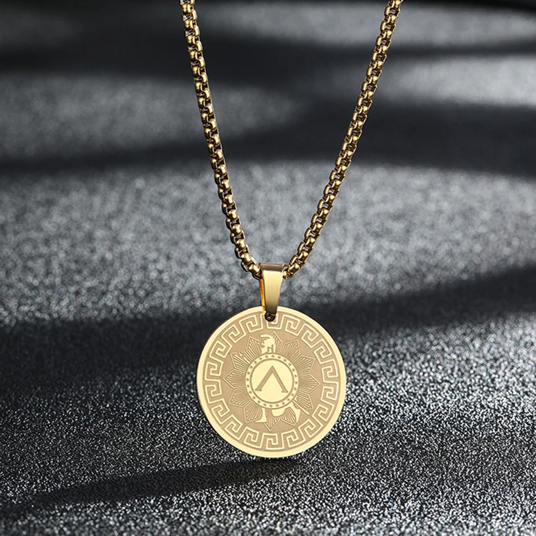 Pendentif grec Achille doré