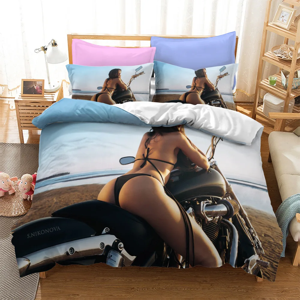 Sexy Gesäß Bikini Bettwäsche Set Mädchen Rückansicht Schlafzimmer Decor  Luxus Quilt Abdeckung Mode Bettbezug Kissenbezug - Bedding Set - AliExpress