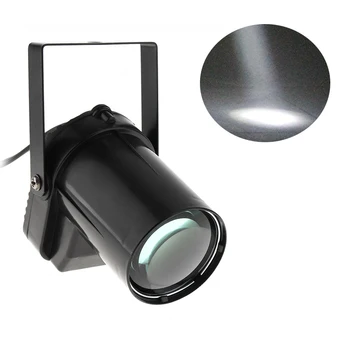 

Stage Light White LED Beam Spotlight Stage Light Ball Rotating Pinspot Lamp for DJ Party Disco KTV Mirror Ball Lights