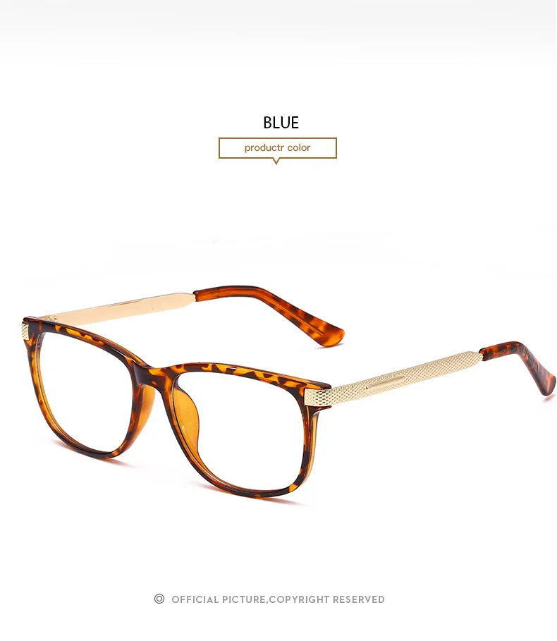 New fashion box retro flat mirror classic unisex myopia frame glasses art ultra light leisure no degree reading glasses women