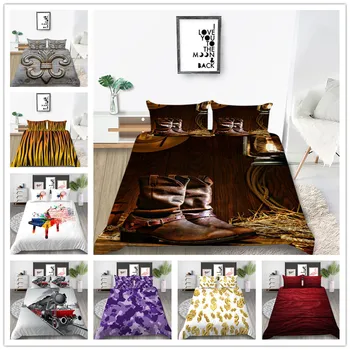 

Elegant style Bedding set king Twin Queen Size red goldern stripe Bedding Suit 2/3pcs with pillowcase of Quilt Cover Set