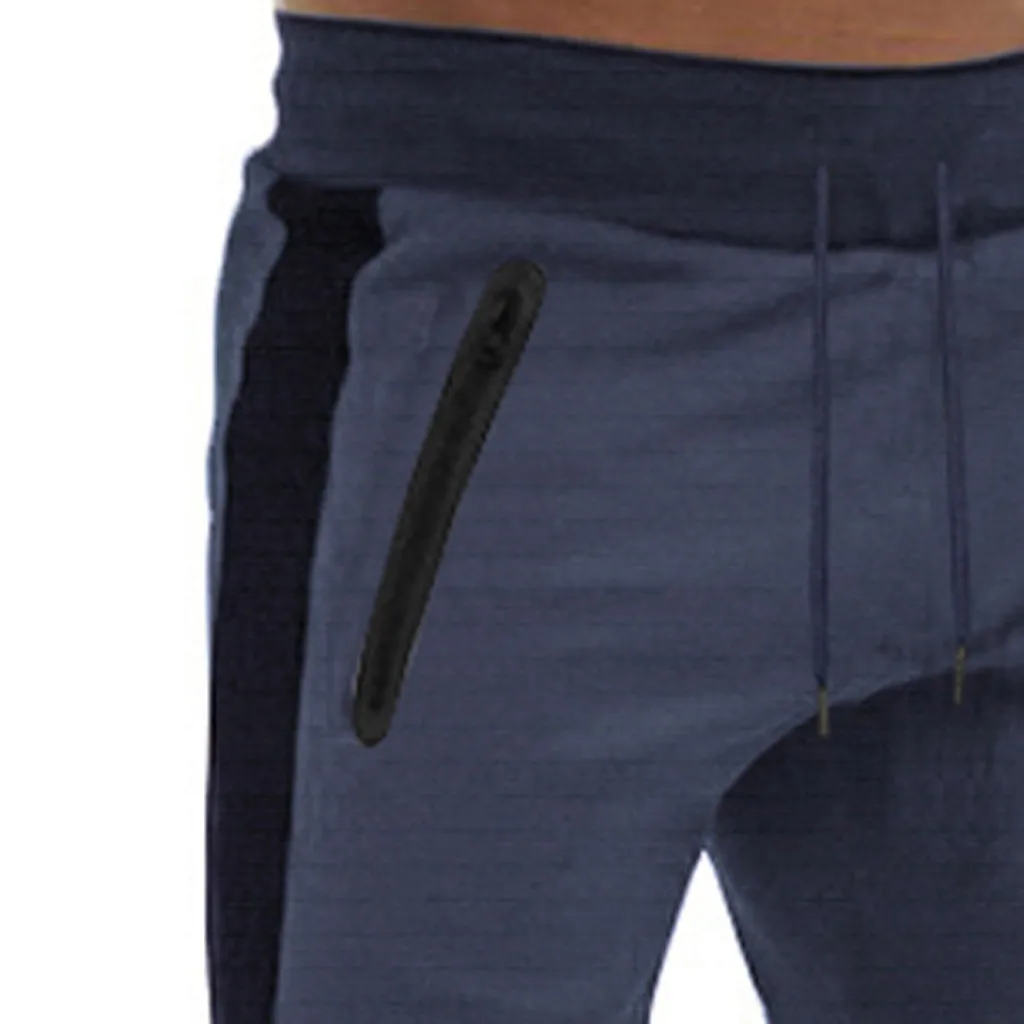 WOMAIL модные прямые брюки больших размеров, высококачественные повседневные мужские брюки с карманами, сращивающиеся брюки с полосой сбоку