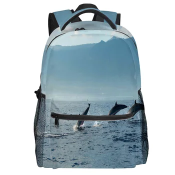 

Dolphin Backpack College Students Wear Resistance Laptop Backpack Book Bag Casual Sports Bags School Bag