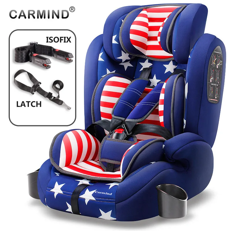 Автокресло Carmind для детей 9 месяцев 12 лет мягкий соединитель ISOFIX и защелка