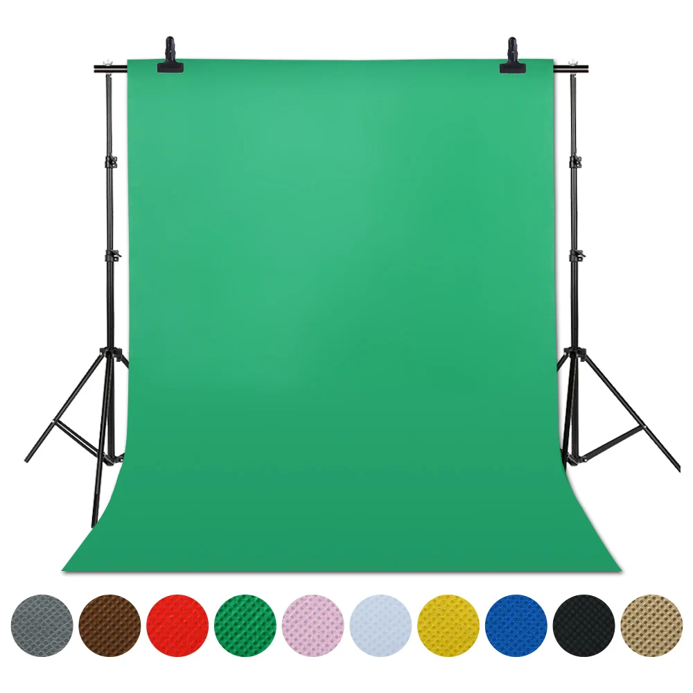 Fotografia 1.6x 4/3/2m foto fundo pano de fundo tela verde chroma chave para estúdio de fotografia suporte não tecido 10 cores