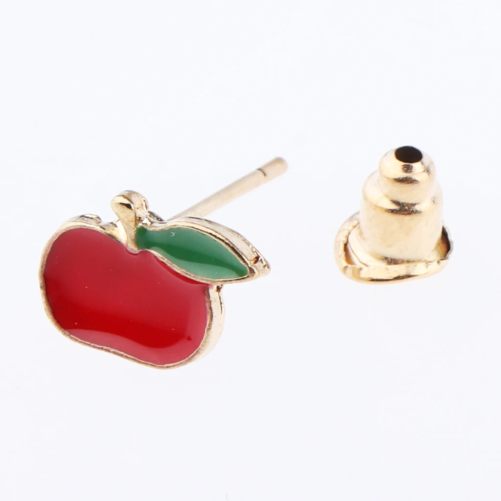 12 Pairs Women Girl Cute Fruit Earrings Pineapple Cherry Stud Earrings Set