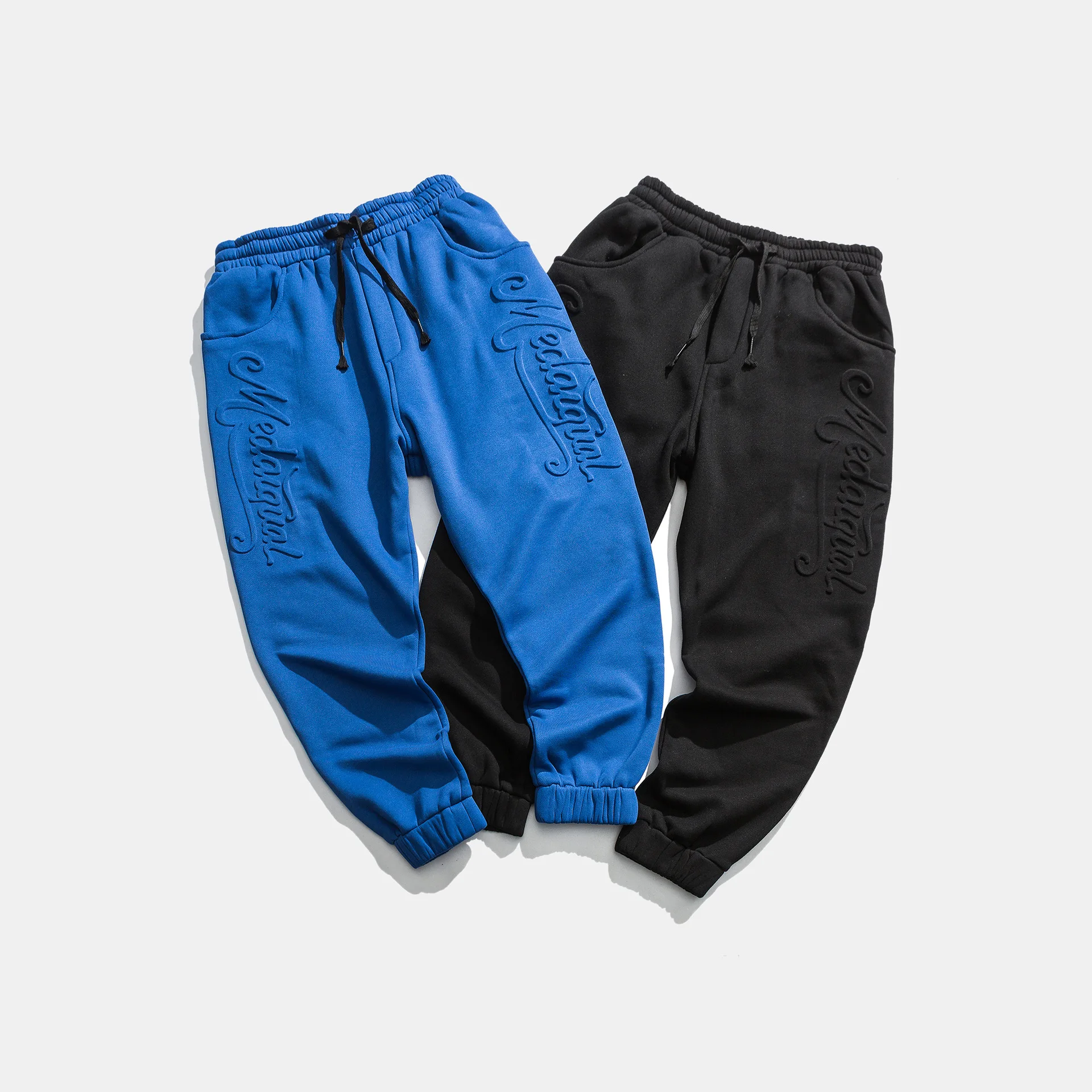 

City Where the Product 2019 Winter New Style Steel Seal plus Velvet Sweatpants MEN'S Casual Pants Trend Men's Trousers