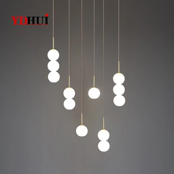

Nordic Designer's New Creative Model House Villa Stair, Bar, Bedside, Window Decoration, Sofa and Glass Chandelier