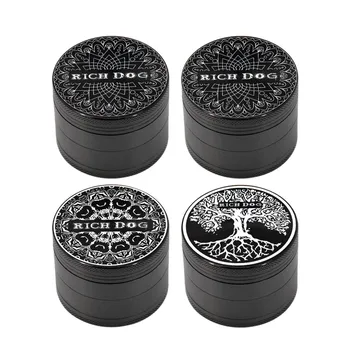 

Aluminum alloy herb grinder diameter 63MM 4-layer herbal grinder with sharp diamond grinder Miller tobacco accessories