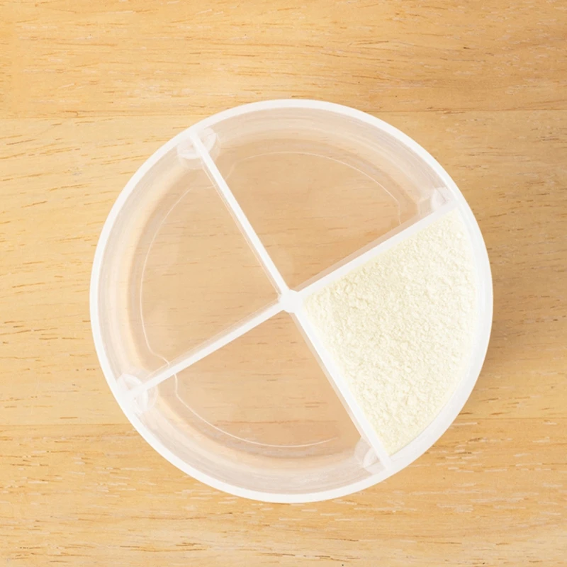 Description Picture 3 of item1 Pc 4-Grids Portable Baby Food Storage Box Infant Essential Cereal Holder Milk Powder Organizer Kids Snacks Container