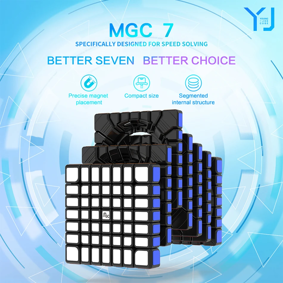 YJ MGC 7x7x7 Magnetic Speed Cube YongJun 7x7 MGC Magico Cubo Educational Toys Magnets Puzzle for Kids 2