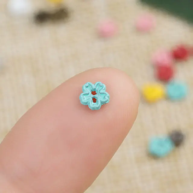 20Pcs 4mm Mini Metal Buttons Flower/Star/Cat Handmade Doll Clothes Craft Buckles for DIY Doll Clothing Stuffed Toys Accessories 4