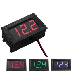 Versatile Digital Voltage Panel Meter with Tri - Color Display (Red/Blue/Green) (Red)