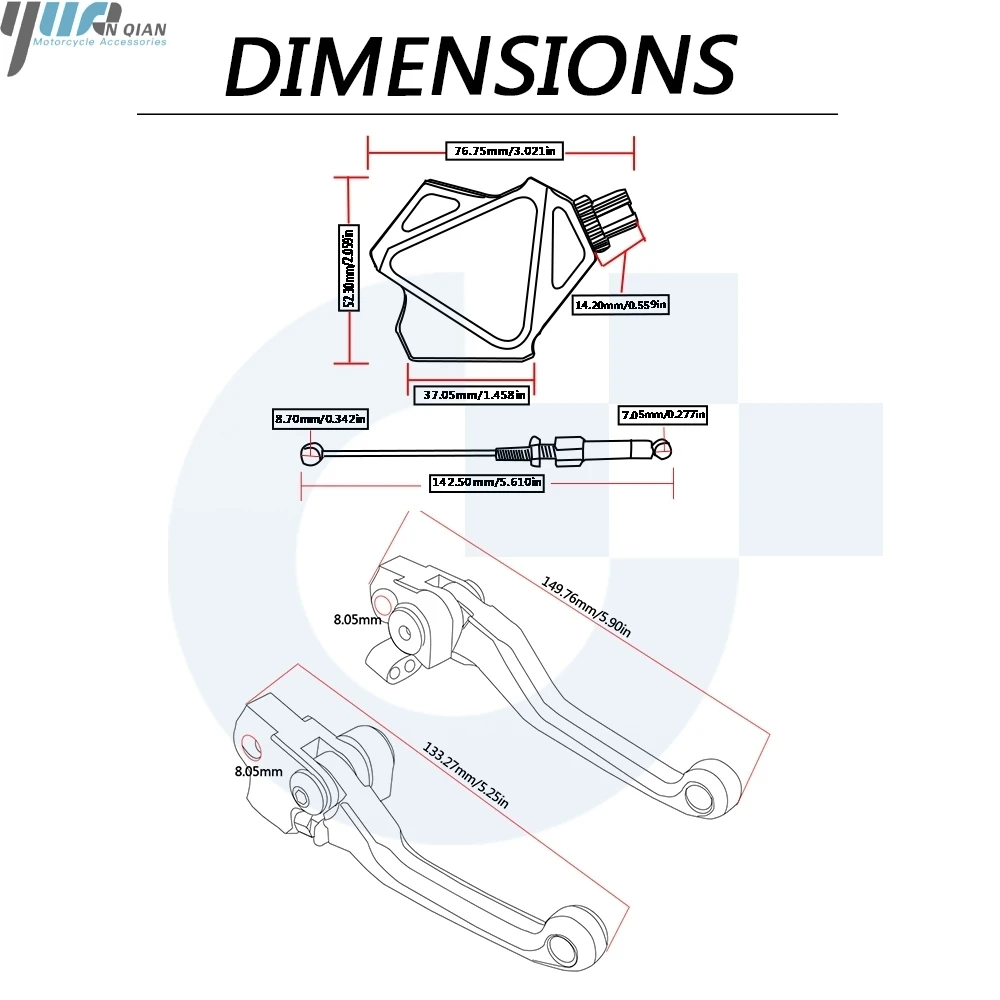Motocross CNC Dirt Bike Pivot Brake Clutch Levers Easy Pull Clutch Lever System For YAMAHA TTR125 TTR 125L TTR 125 L 2000-2017