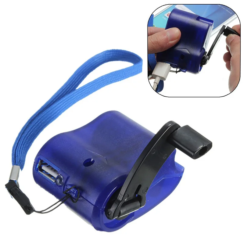 

Hand-Winding Mini Outdoor Emergency Portable Manual Hand Power Dynamo Hand Crank USB Charging Charger Universal Phone Charger