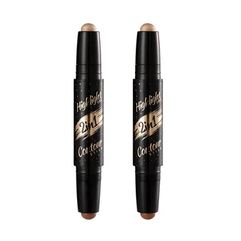 

2PCS Highlight Contouring Rod Double-headed Makeup Stick Solid Contour Shadow Contour Stick Natural Lie Silkworm Pen Makeup Supp