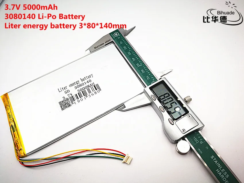 5P2. 0 Высококачественный аккумулятор для планшета 3,7 V 5000mAH 3080140 полимерный литий-ионный/литий-ионный аккумулятор для планшетных ПК