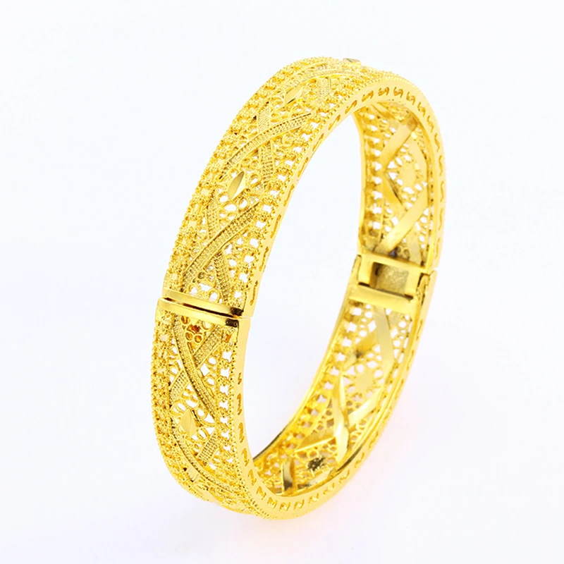 24K Браслеты &quotДубай&quot ювелирные изделия эфиопские браслеты для женщин