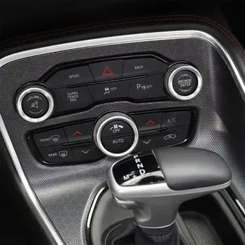 

For Dodge Challenger 15-19 AC Knob Ring Cover Decoration Radio Control