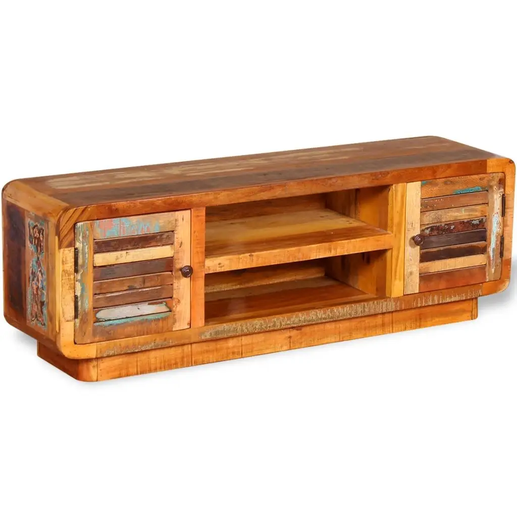 

Hot Wooden TV Cabinet Old Style Tv Mount Stand Media Stands Table for Tv, Entertainment Center, Durable & Retro 120x30x40 Cm