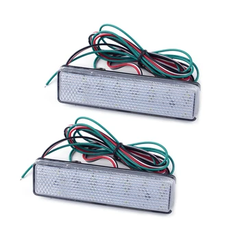 

Car 2pcs LED Rear Bumper Reflector Tail Brake Stop Light White Lens Fit for Opel Vauxhall Vivaro Movano A Renault Master Trafic