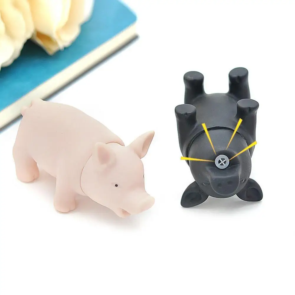 1PCS Cute Pig Shape Vinyl Rubber Pet Squeak Puppy Toys Chew Toys Simulation Sound Screaming Creative 2