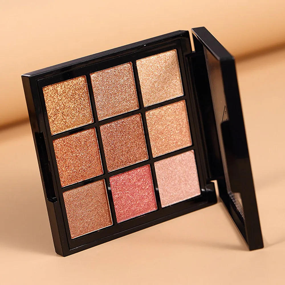 9 Colors Glitter Eye Shadow Palette Shimmer Pearl Eyeshadow Pigment Powder Waterproof Long Lasting Cosmetic тени#zb