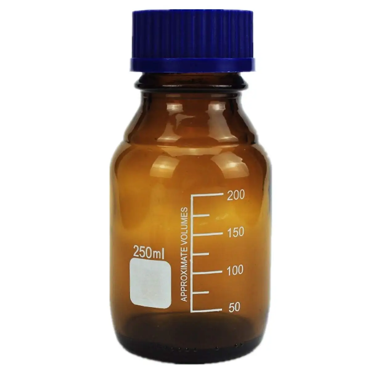 Lab Glass Amber Reagent Bottle Screw Cap Laboratory Brown Flask Chemistry Vessel