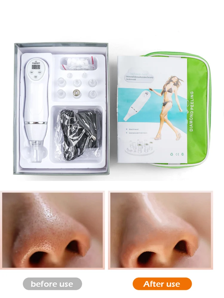 

6 Tips Facial Care Beauty Device Skin Diamond Dermabrasion Remove Blackheads Skin Peeling Machine Care Massage Microdermabrasion