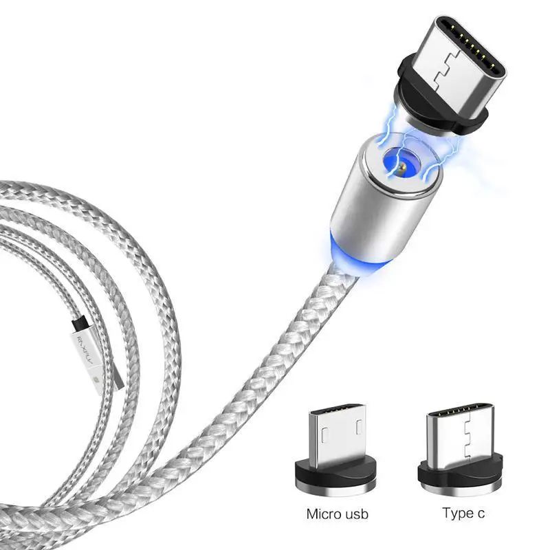 

LED charger magnetic Micro USB Charge Cable For Samsung J4 J6 J7 A6 A7 2018 LG W10 W30 ZTE Blade L8 A5 V7 lite V18 Charger Cord