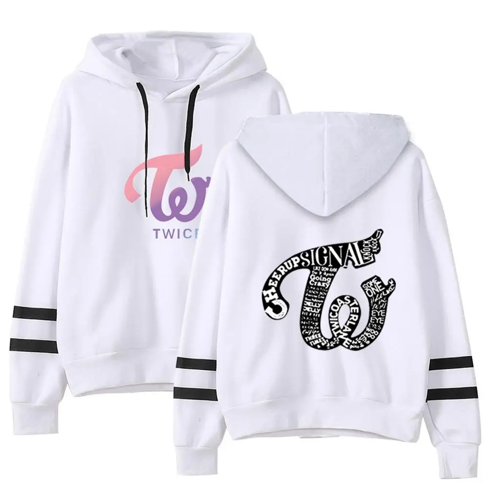 ALLDECOR Twice Thick Hooded Pullover Sweater Kpop Cotton Long Sleeve Hoodie Coat 