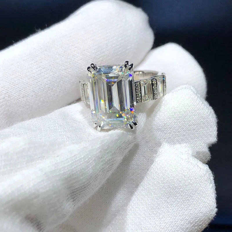 14K Золотое кольцо 3ct D Цвет VVS Moissanite кольцо обручальное кольцо с национальным сертификатом
