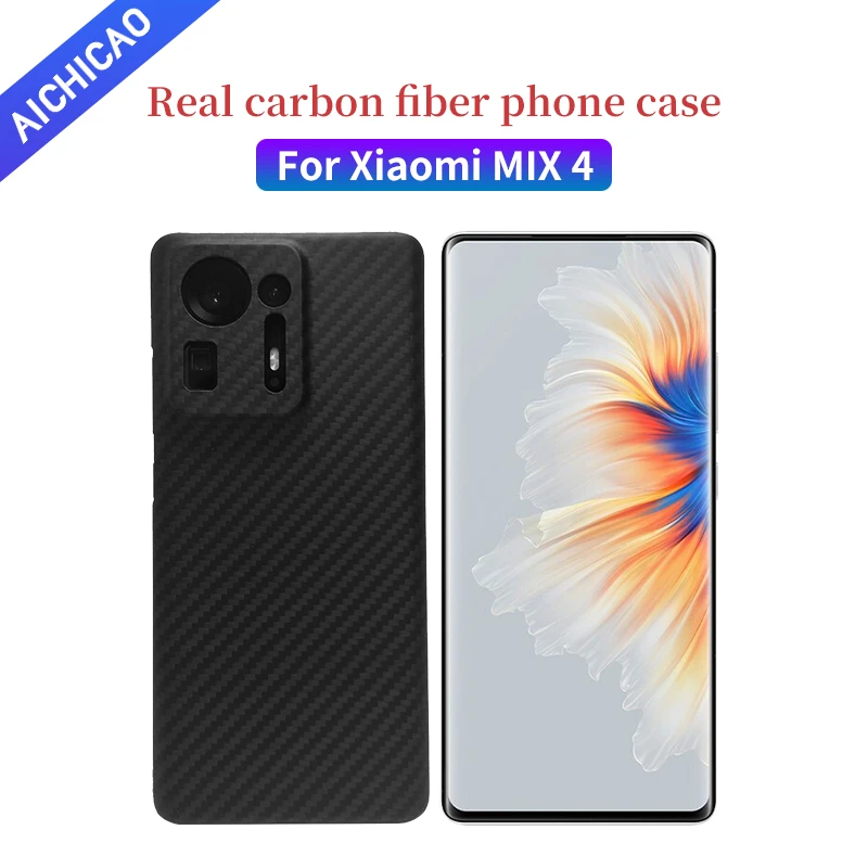 

ACC-Real Carbon Fiber Phone Case For Xiaomi Mix Case Aramid fiber Phone Cover Ultra-thin business MI mix Fold Case