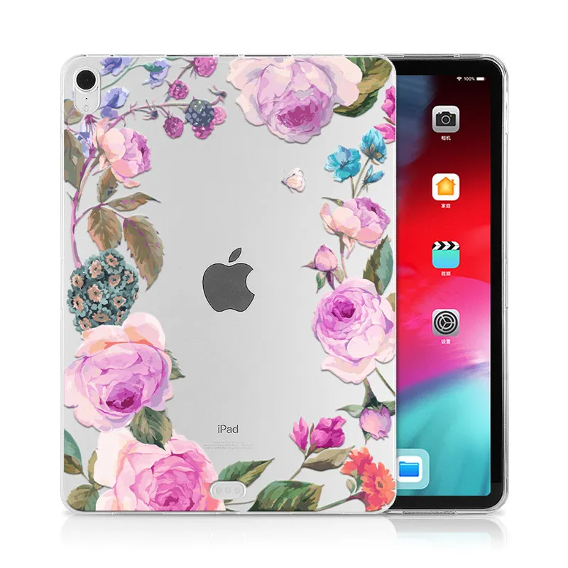 MTT Мягкий ТПУ чехол для iPad Pro 12,9 дюйма выпуск A1876 A2014 A1895 A003 цветочный принт задняя крышка защитный чехол для планшета - Цвет: IP10