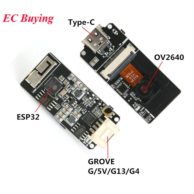 HUAZHU M5Stack ESP32CAM Development Board ESP32 Camera Module OV2640 Camera with Type-C Grove Port and 3D WiFi Antenna for Arduino Raspberry Pi DIY