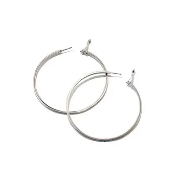 

Bu-139 Fashion Women Girl Trendy Large Hoop Earrings Big Smooth Circle Earrings Brand Loop Earrings Jewelry