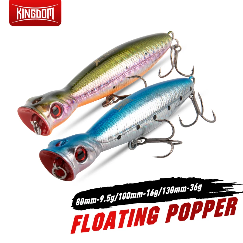 Kingdom Fishing Lures Floating Popper Artificial Hard Baits Wobblers For  Carp Crankbaits TopWater Fishing Accessories Tackles