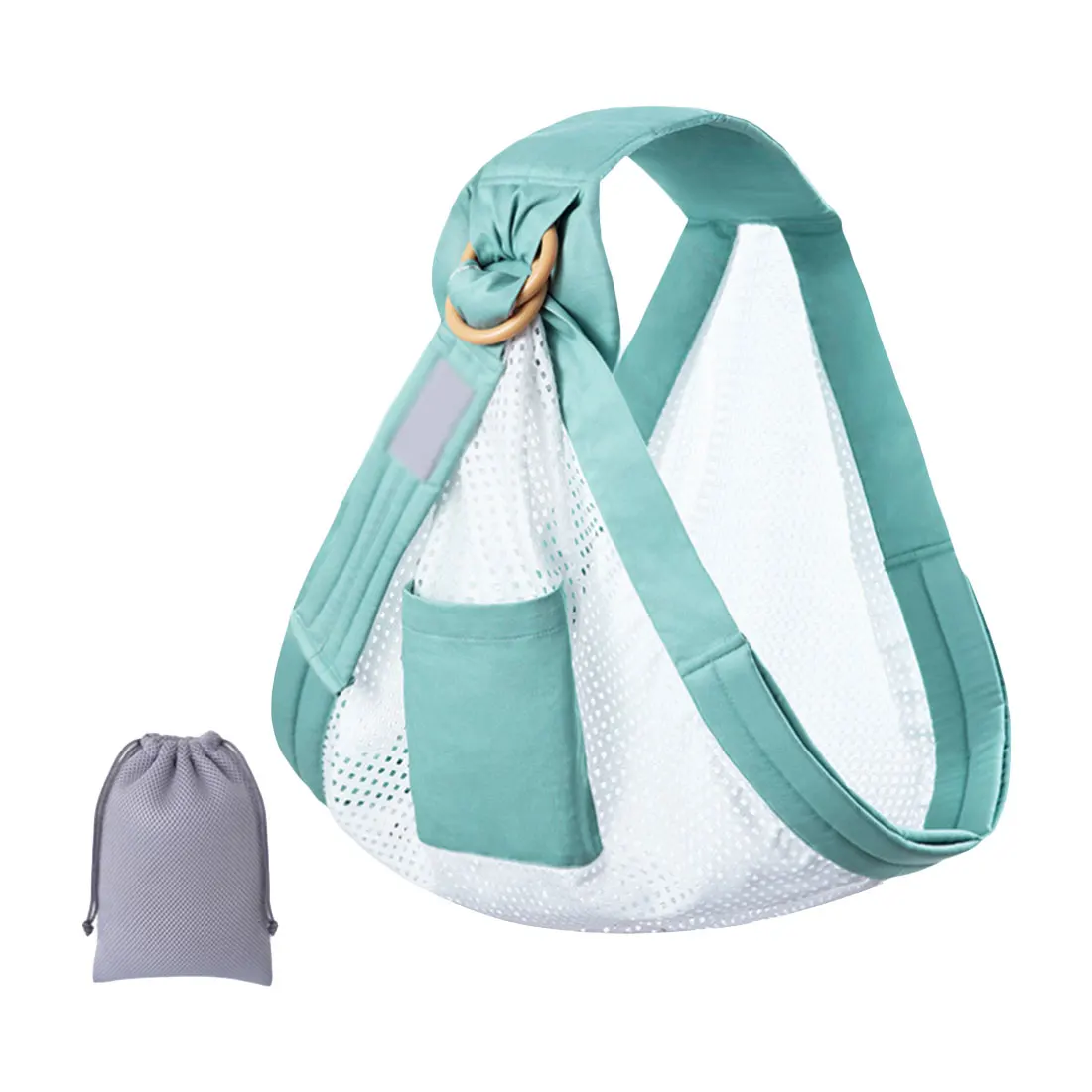 Style 1 mint green Переноска для новорожденных, слинг двойного назначения для кормления младенцев, сетчатая ткань, переноска для кормления грудью до 130 фунтов(0-36 м - Цвет: Style 1 mint green