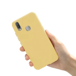 Enhanced Silicone Shockproof Phone Case - Soft Colored Back Cover and Bumper for Vivo Y11 (2019) (Yellow)