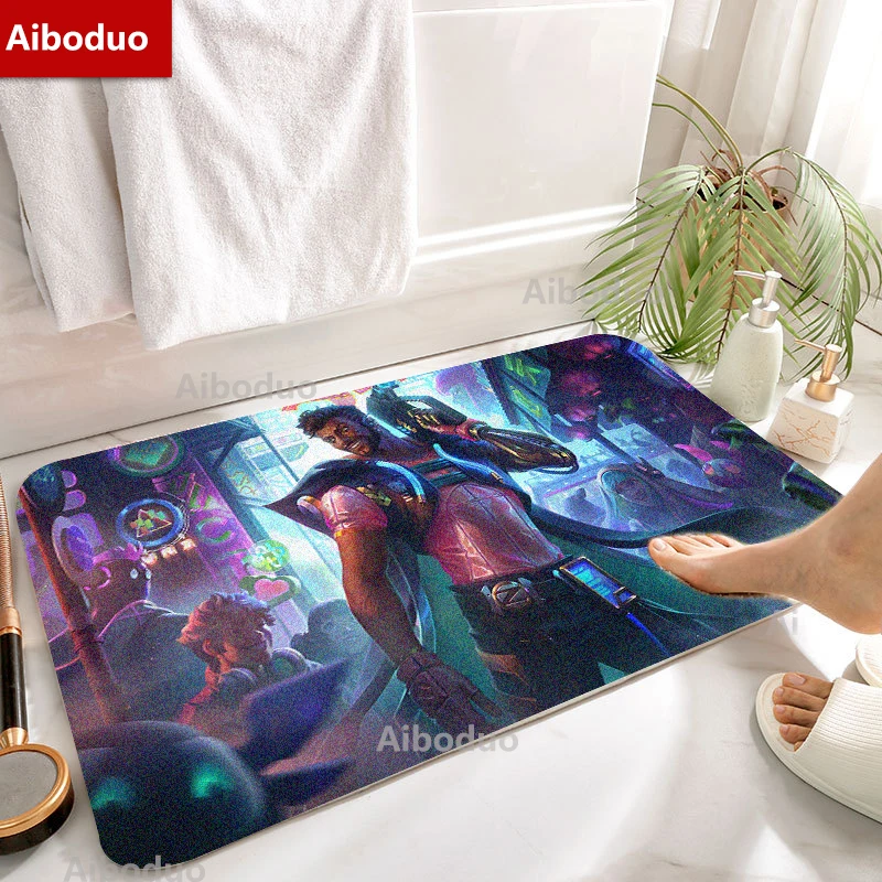 

Absorbent Non Slip Cozy Rug Soft Home Kitchen Decor Bathroom Mat Akshan League of Legends Floor Carpet Hallway Entrance Doormat